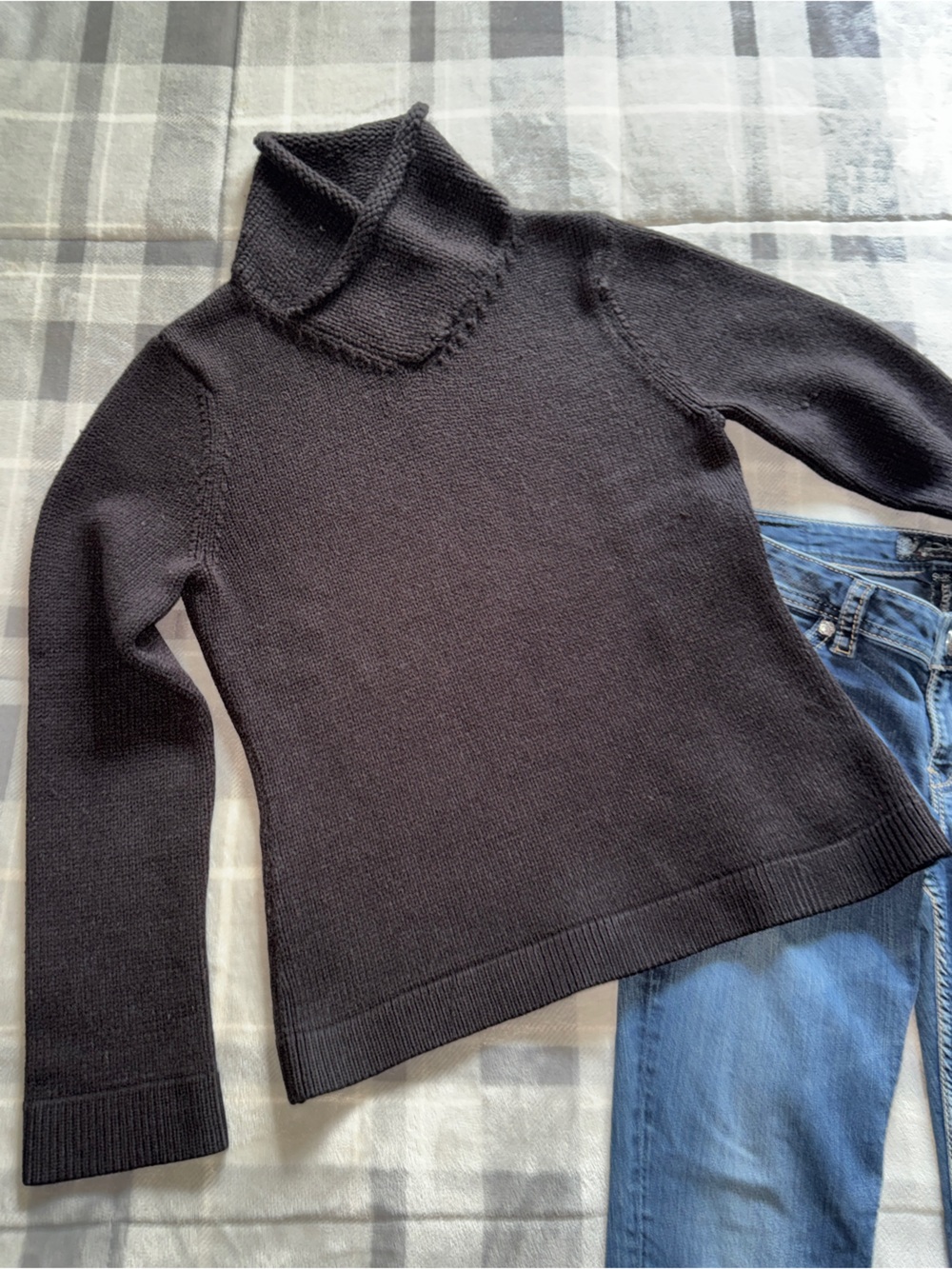 Nine West Black Turtleneck Sweater